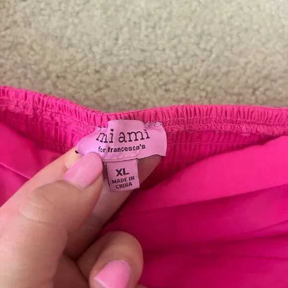 pink bubble sleeve dress - Picture 3 of 4